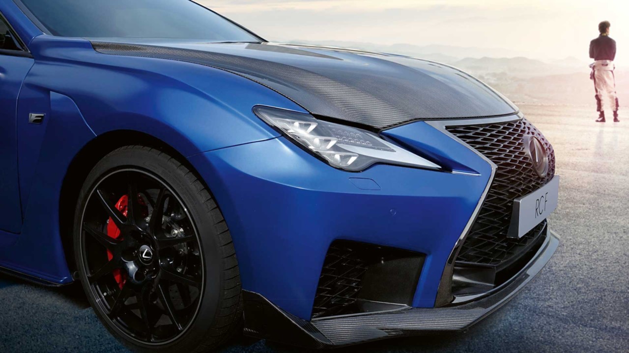 An aerial shot of the Lexus RC F Track Edition